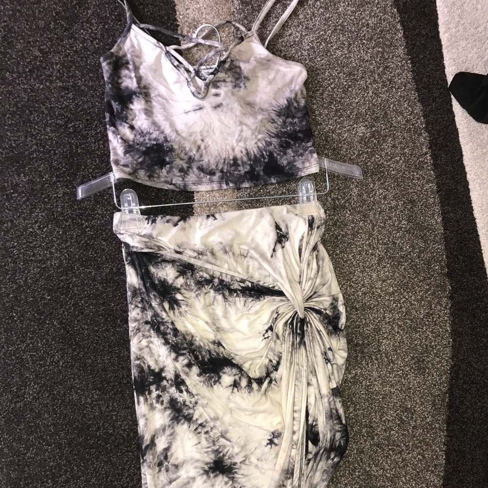 Tie dye print matching set