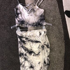 Tie dye print matching set