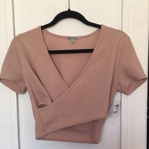 Nude wrap crop