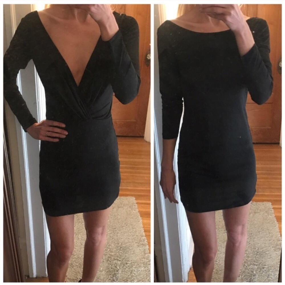 NWT black LBD multi-wear mini dress - Picture 2 of 3