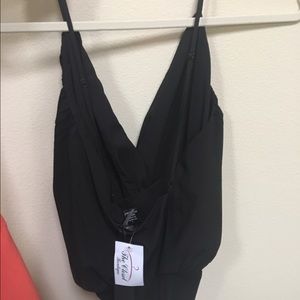 NWT Sexy Black Bodysuit