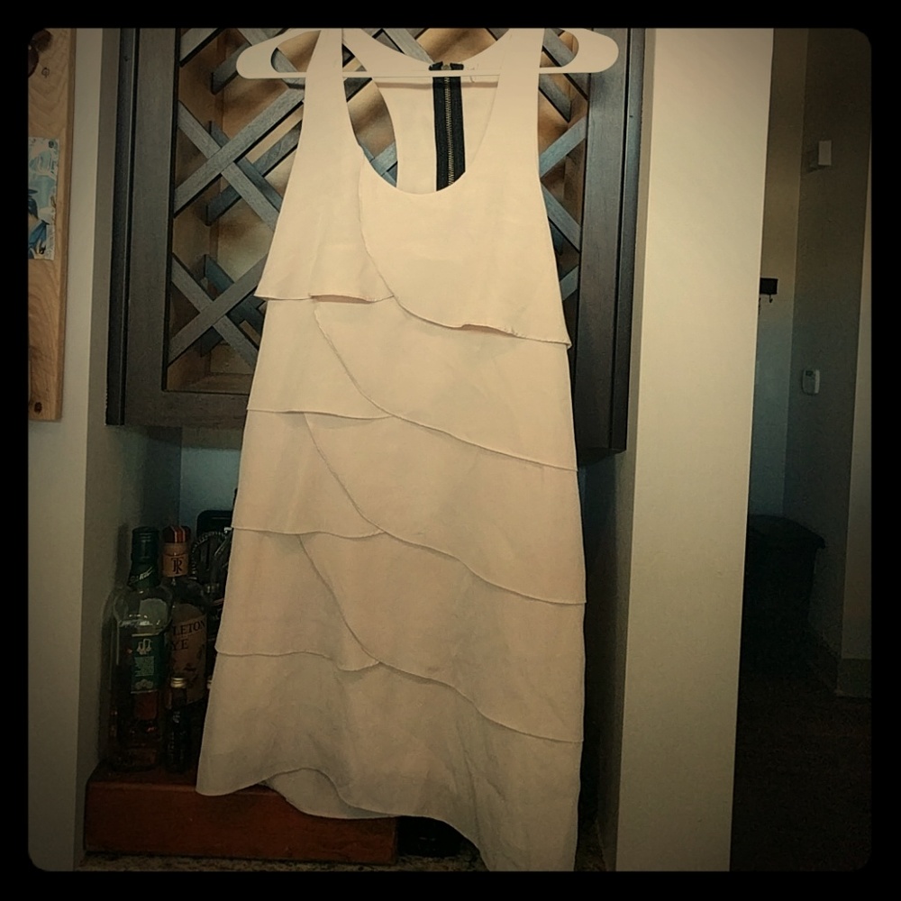Francesca's tan beige dress very cute Medium