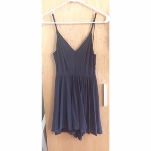 Grey cross back romper