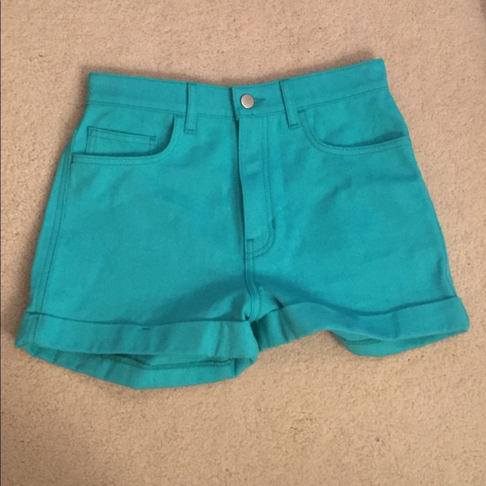 American Apparel High Waist Cuff Shorts