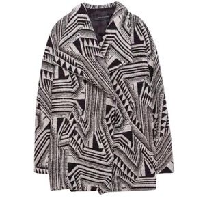 Zara tribal print coat