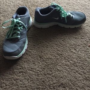 Nike Grey and Mint Sneakers