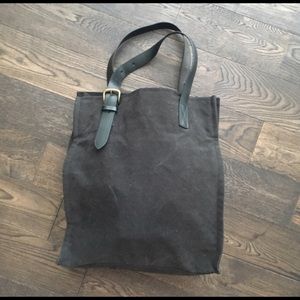 Waxed canvas tote bag