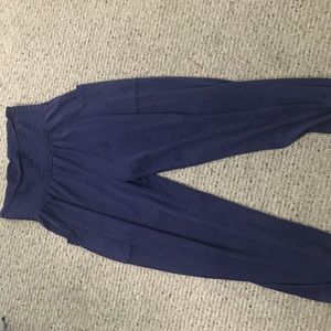 suede like blue glory pants