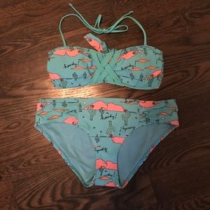 Aerie teal bikini