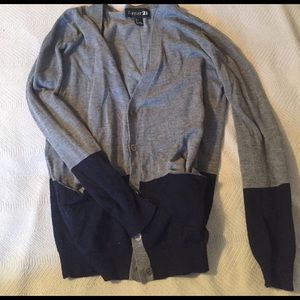 Two toned baggy cardigan