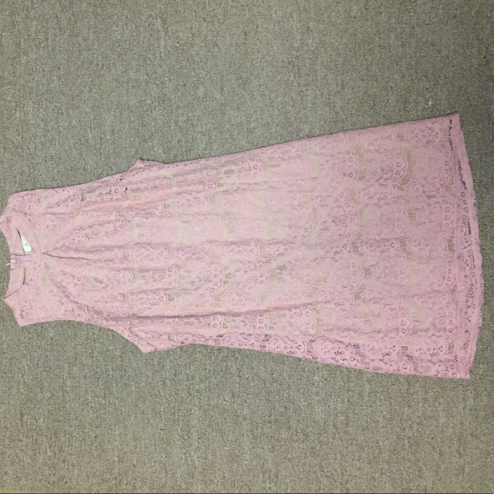 pink lace dress
