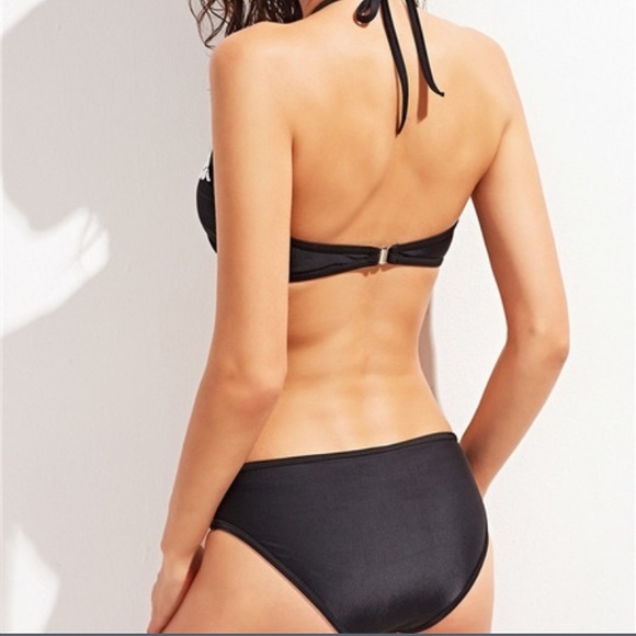 NWT black white crochet bikini - Picture 2 of 4