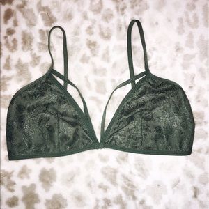 Cage Bralette Olive One Size / NWOT
