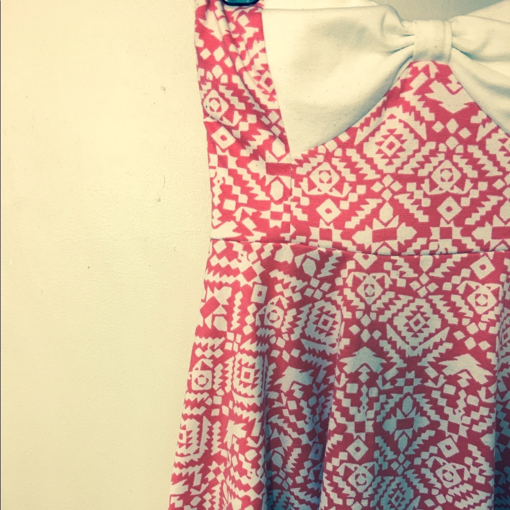 Coral Printed Dress