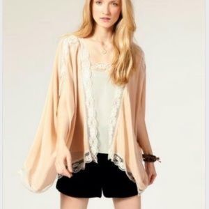 Winter Kate Silk Lace Kimono Shrug