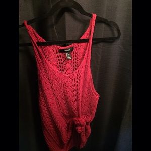 Knitted red tank
