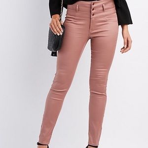 High waisted blush skinny jeans