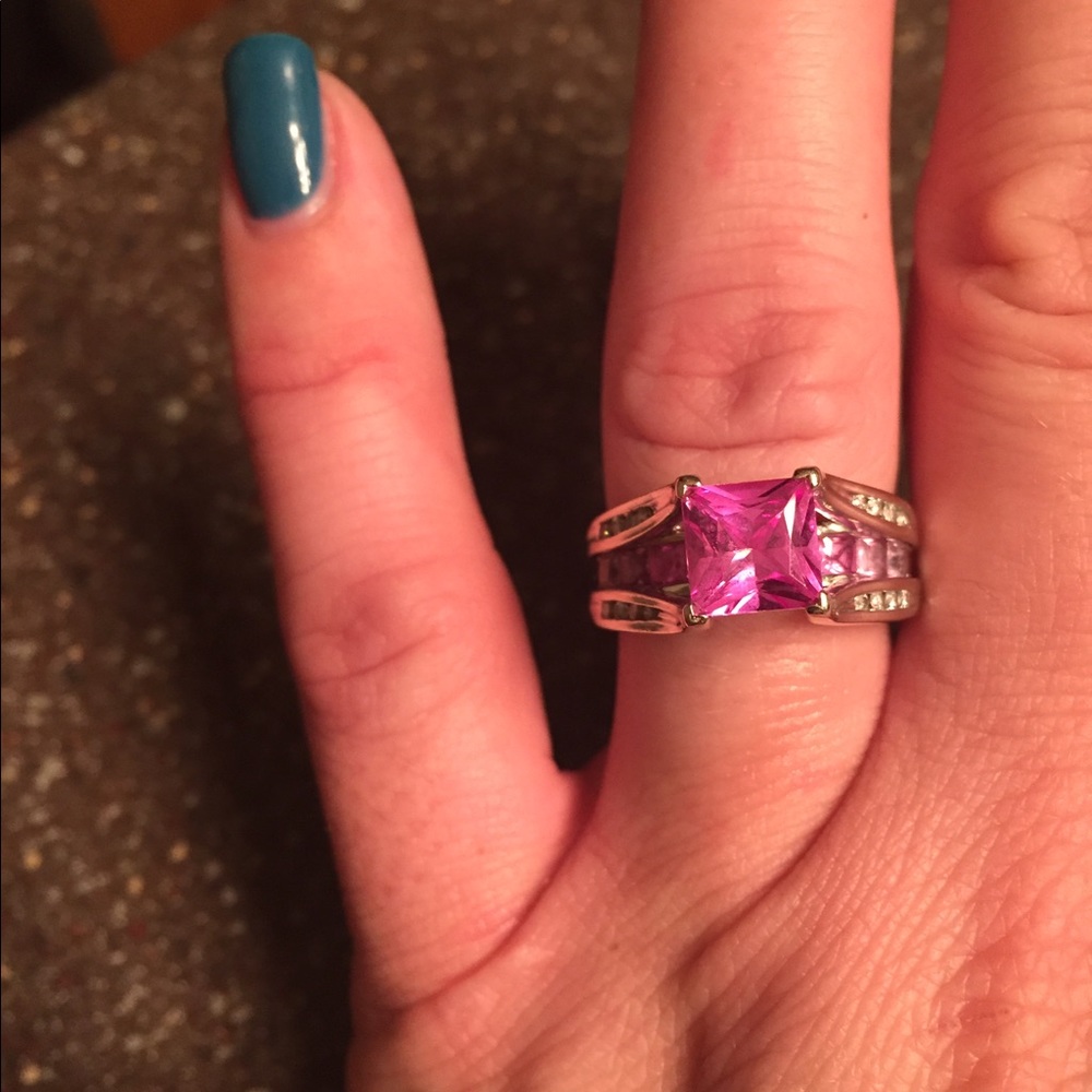 Pink sapphire ring.  Size 7