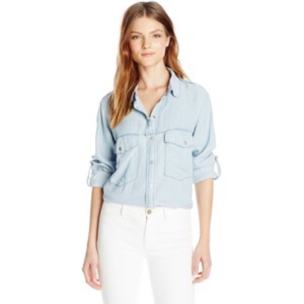 Sanctuary  Women's Indigo Tencel Boyfriend shirt