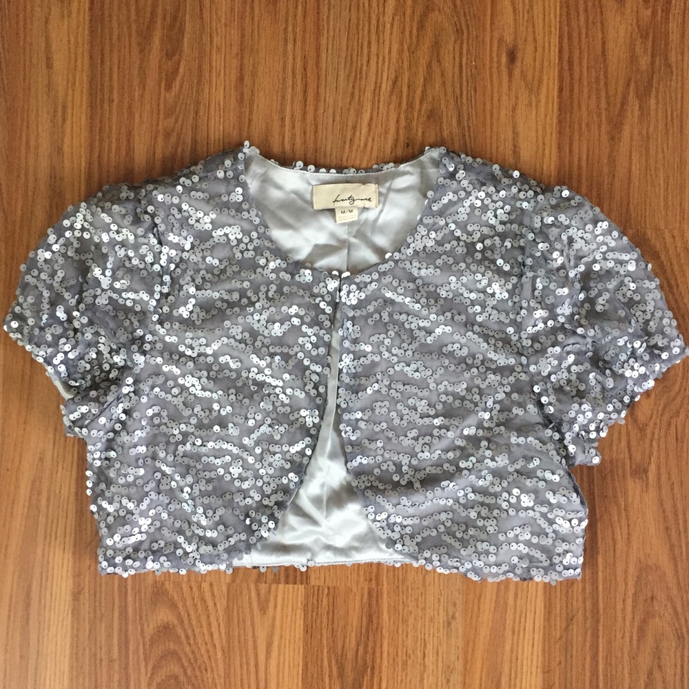 Silver Sequin bolero jacket