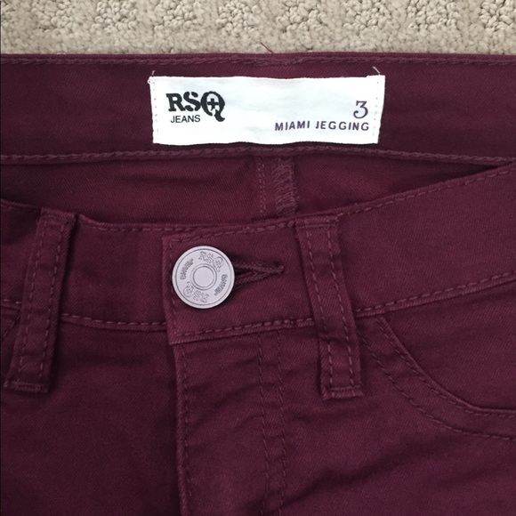 Maroon Red RSQ Jean Miami Jeggings - Picture 2 of 3