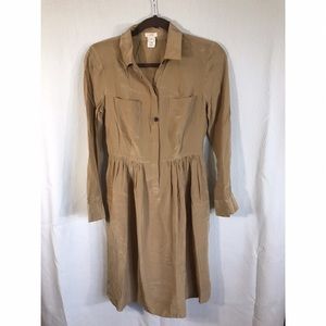 J. Crew long sleeve silk dress