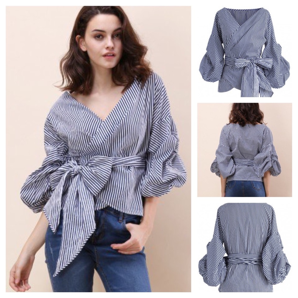 Chickwish Enchanting Echo Wrap Top size XL