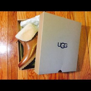 Brand new in box brown leather UGG boots