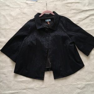 Sz. 18 Navy & Black swing Jacket. Button at neck
