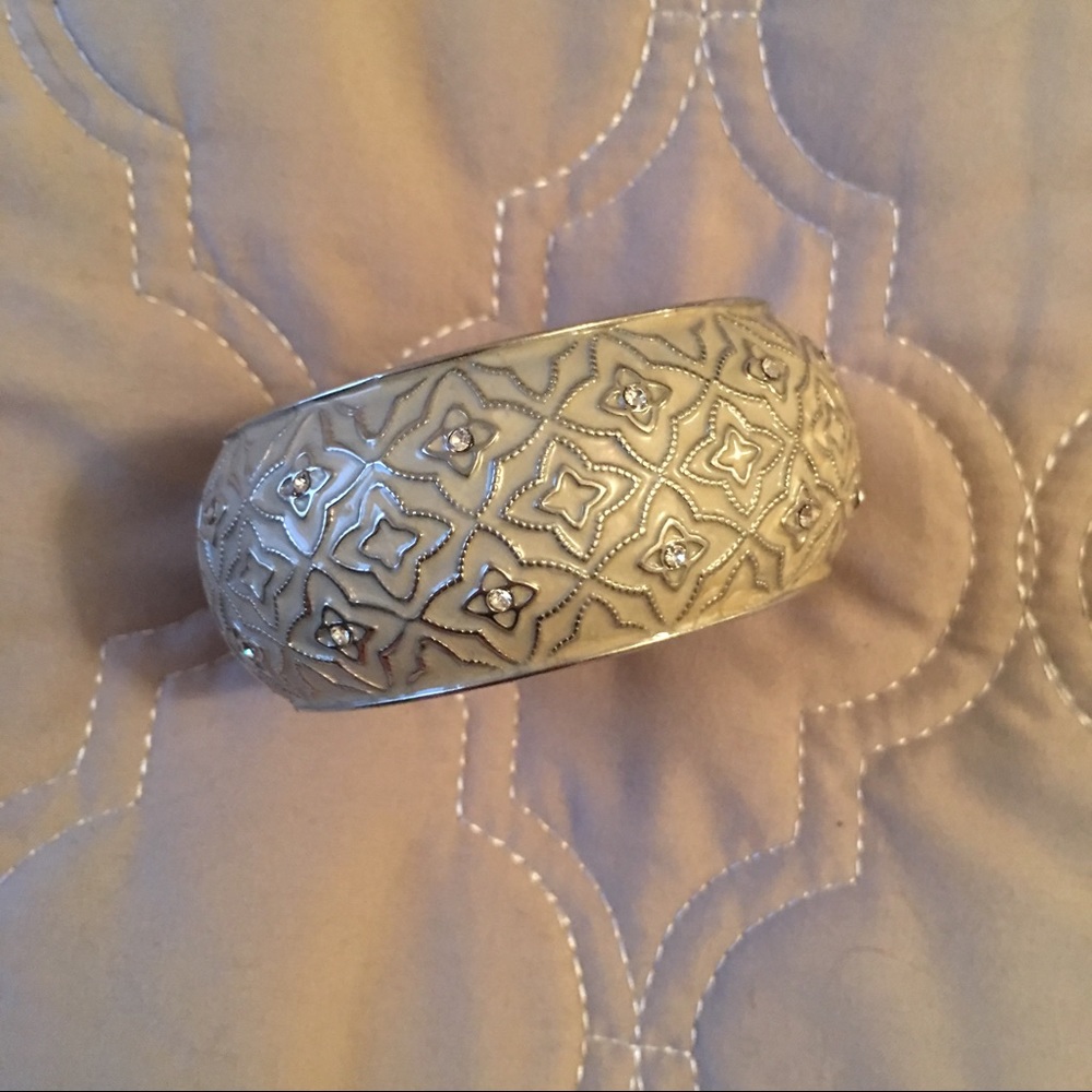 Large ivory bangle bracelet