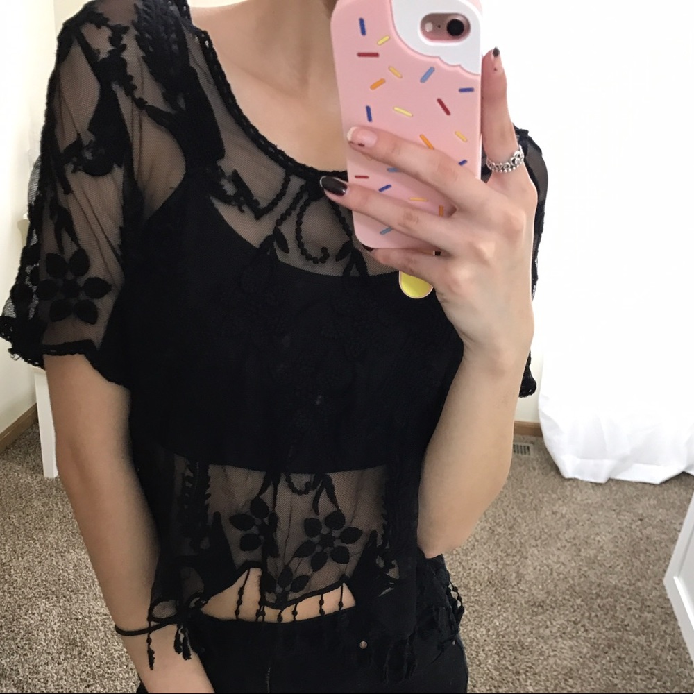 SOLD!!!!Charlotte Russe see throughshirt