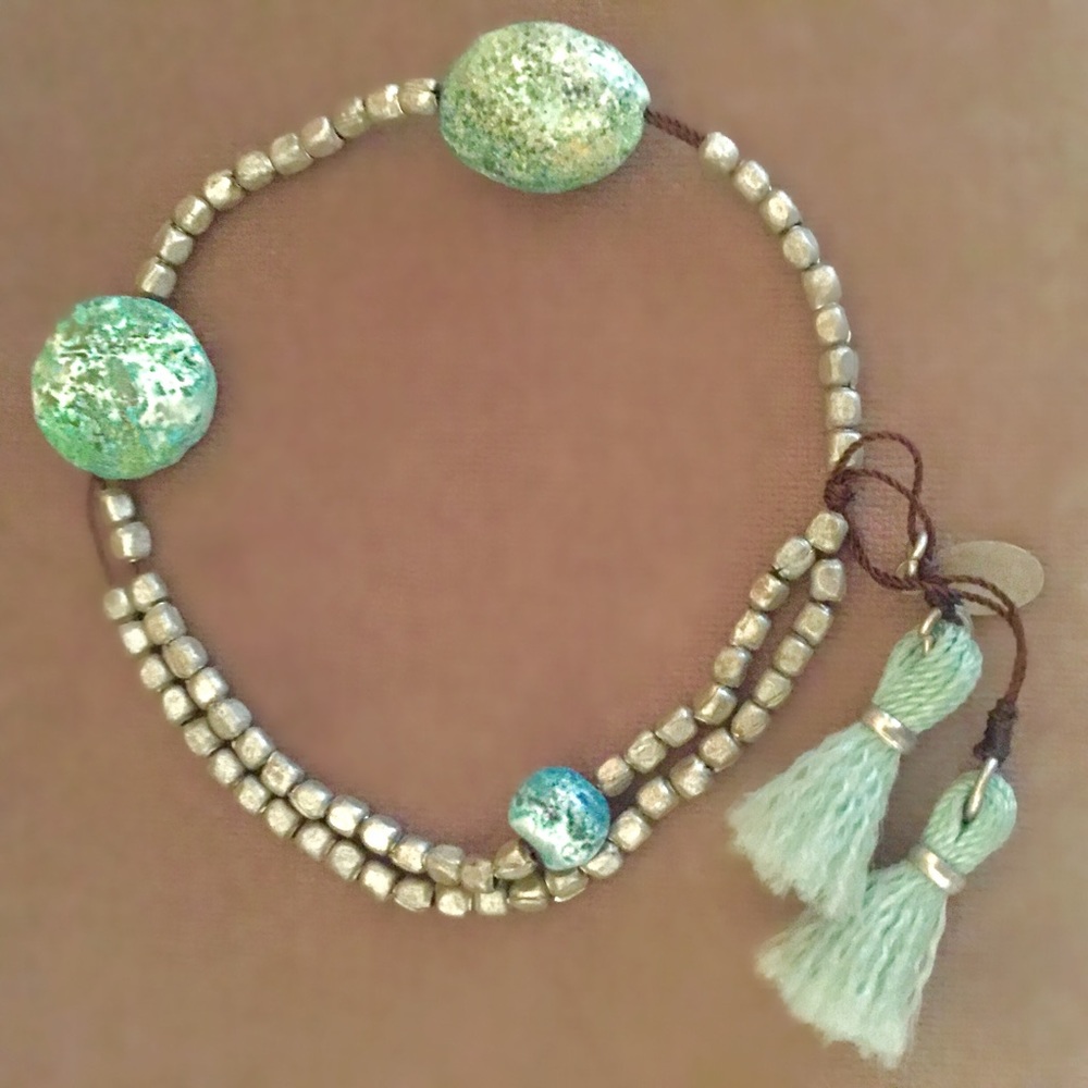 Turquoise beaded bracelet