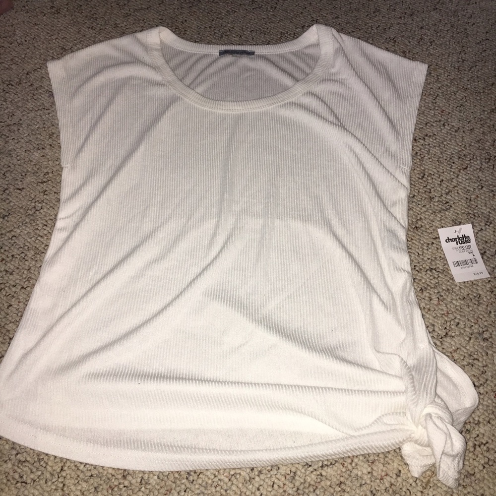 Knotted White Shirt