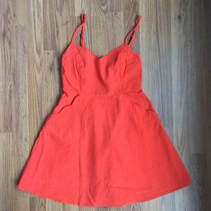 Red Orange strappy sundress