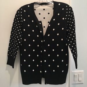 Black and cream polka dot sweater