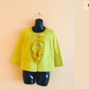 JCREW Marigold Yellow 100% Cotton Jacket Sz 4
