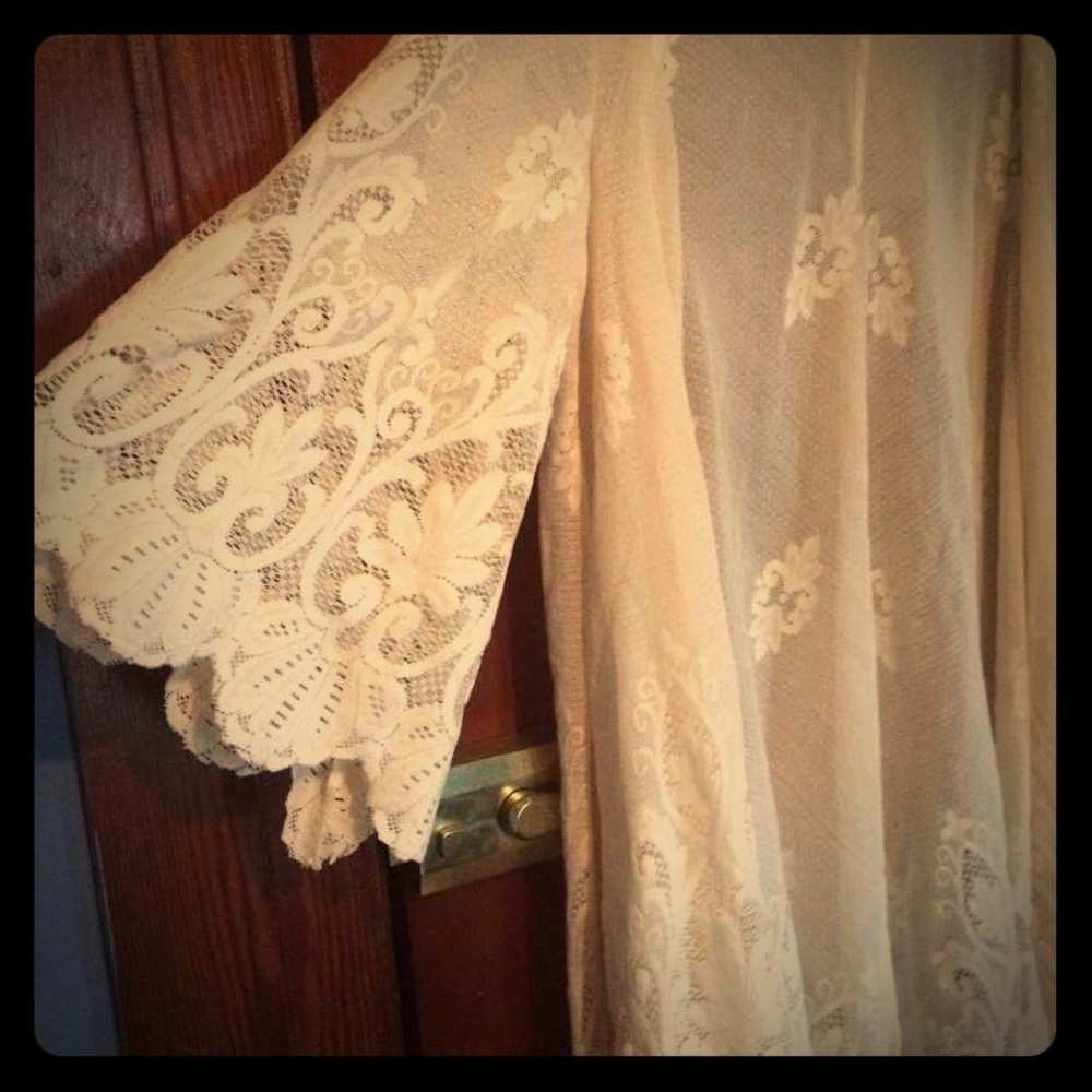 Lace kimono cardigan