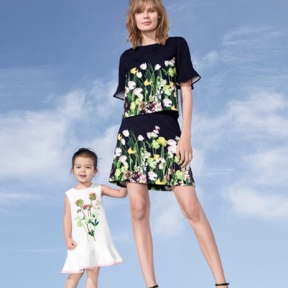 VB for Target Women's Black Satin Floral Skirt - Picture 7 of 7