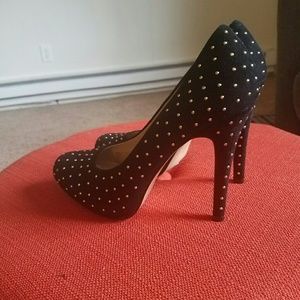 INC black gold studded heels size 7.5