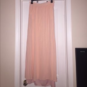 Linen maxi skirt