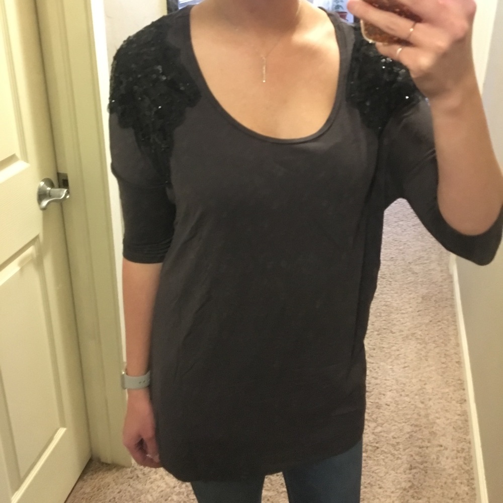 H&M tunic with lace sequin detail