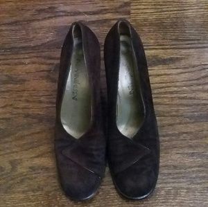 Yves Saint Laurent Brown Suede Shoes