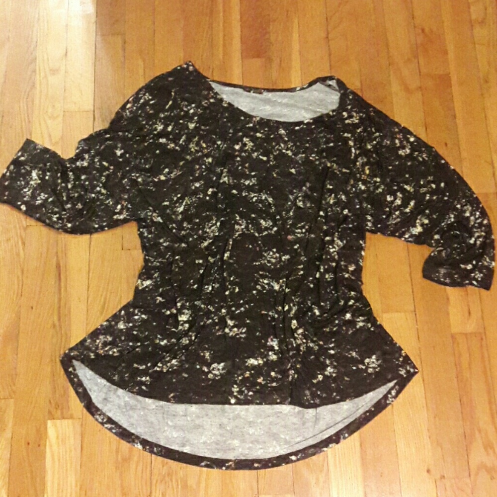 Abstract Print Tee Plus Size