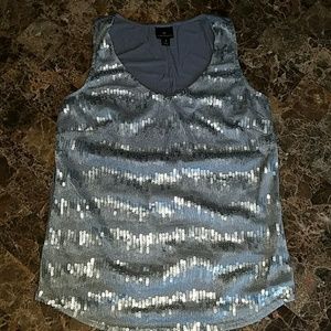 Silver Sequin Top