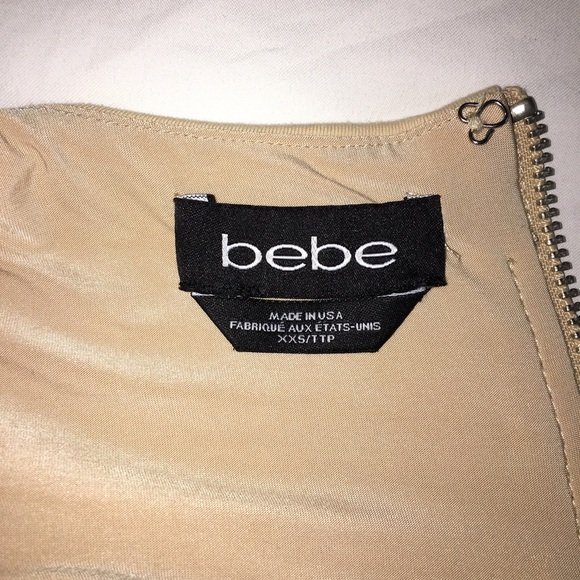 NWOT Bebe - Nude Studded Cut-Out Mini Dress - Picture 7 of 7