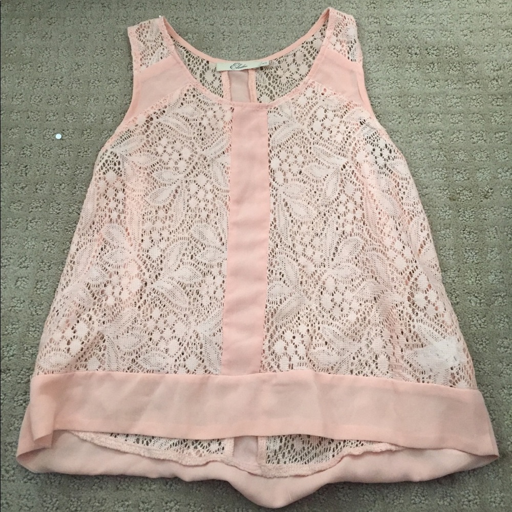Nordstrom pink lace tank top