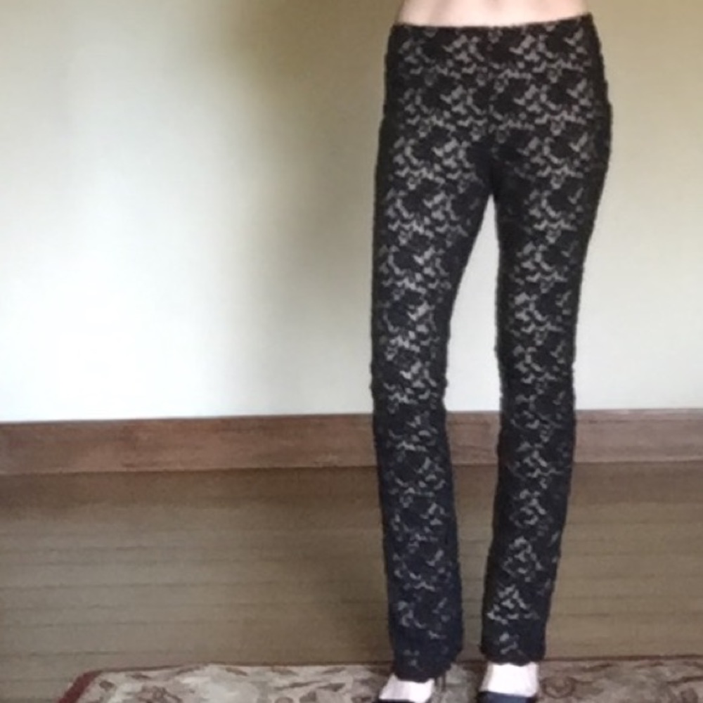 Rockstar black lace stretchy pants!