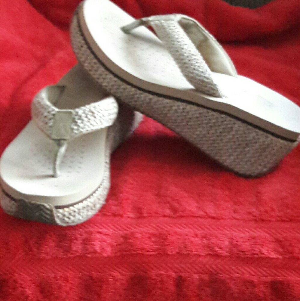 Wedge flip flops out of this world comfy.  My favs