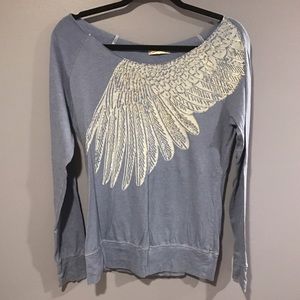 Off the shoulder long sleeve shirt