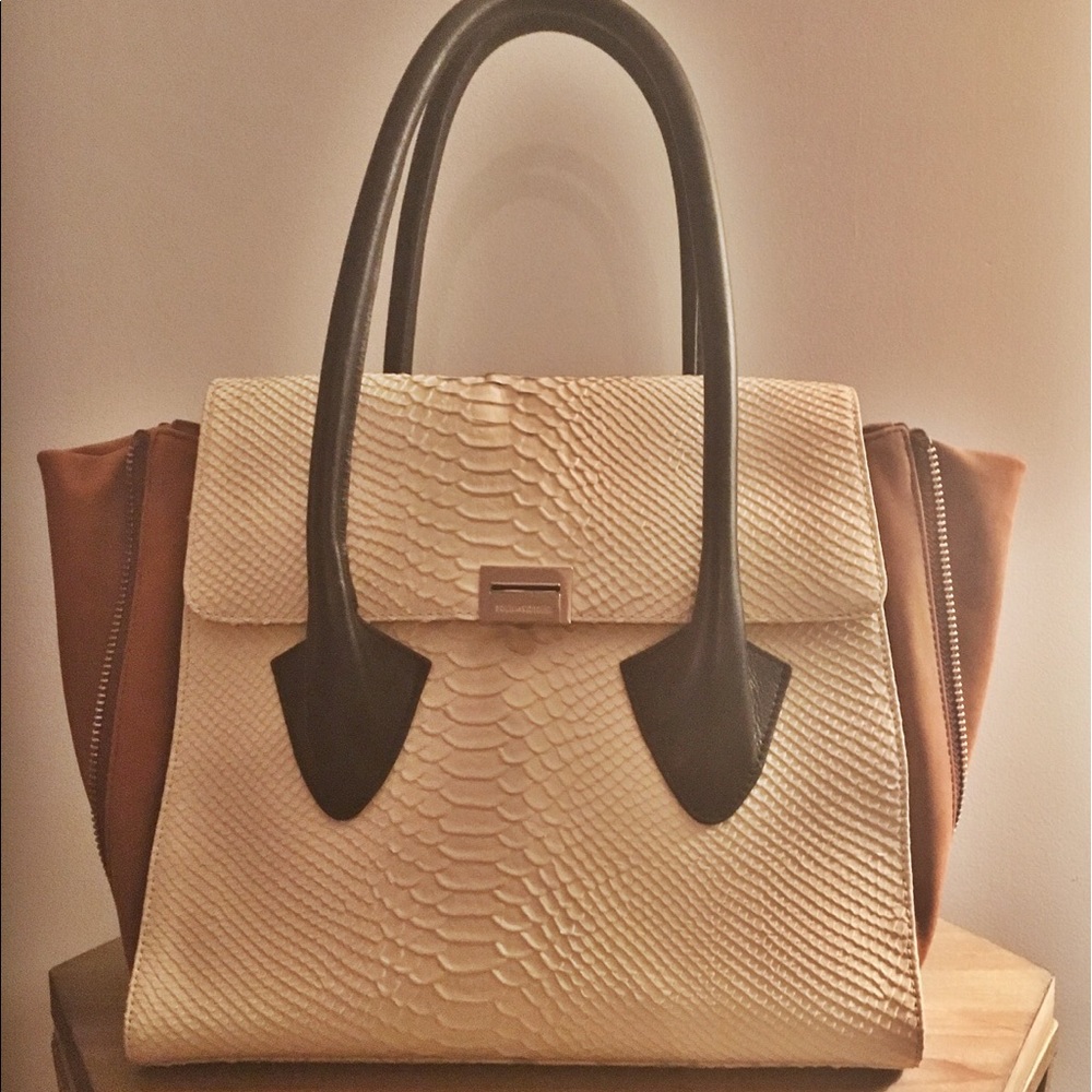 Pour la Victoire - Morandi Crocodile embossed tote